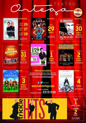 TEATRO ORTEGA: El Teatro Ortega programa ocho espectáculos para las Ferias y Fiestas de San Antolín