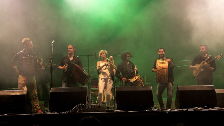 Momento del espectacular concierto de Susana Seivane en el festival de Ortigueira