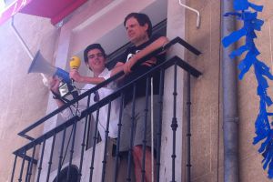 Pablo Zuazo y Jorge Bolaños en un balcón de Cascorro