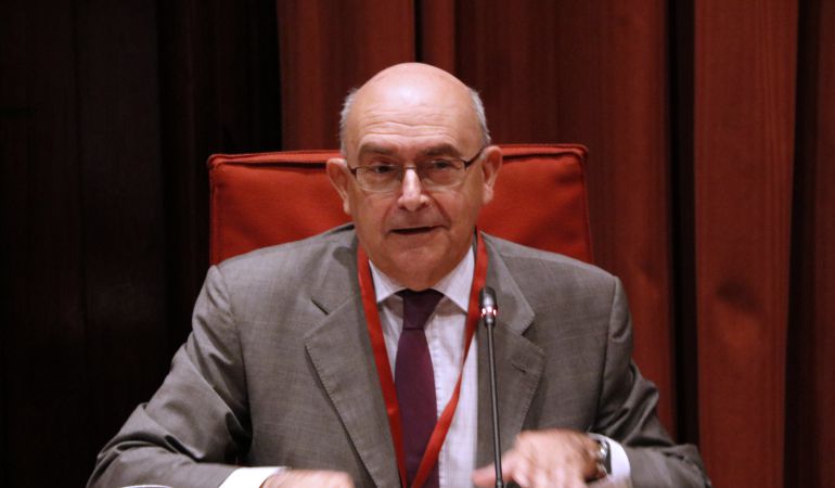 Miguel Ángel Gimeno, nou director de l'Oficina Antifrau, en la compareixença davant la Comissió d'Afers Institucionals del Parlament el 27 de juliol.