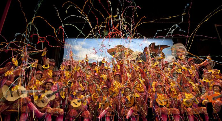 Imagen de la final del Concurso de Agrupaciones del Carnaval de Cádiz de 2015