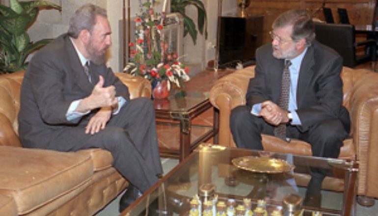 Fidel Castro con Rodríguez Ibarra en Mérida