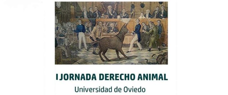 Cartel de las I Jornadas sobre Derecho Animal en la Universidad de Oviedo