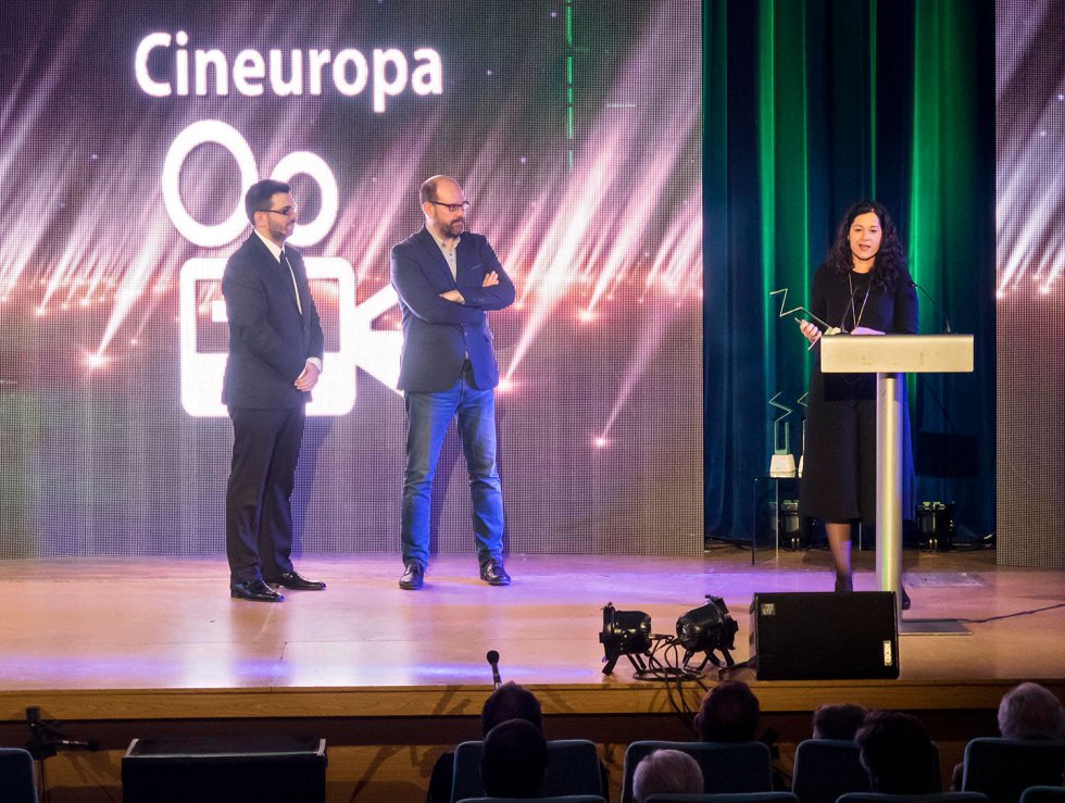 El discurso de agradecimiento de Cineuropa a cargo de la Teniente de Alcalde de Cultura, María Rozas El discurso de agradecimiento de Cineuropa a cargo de la Teniente de Alcalde de Cultura, María Rozas
