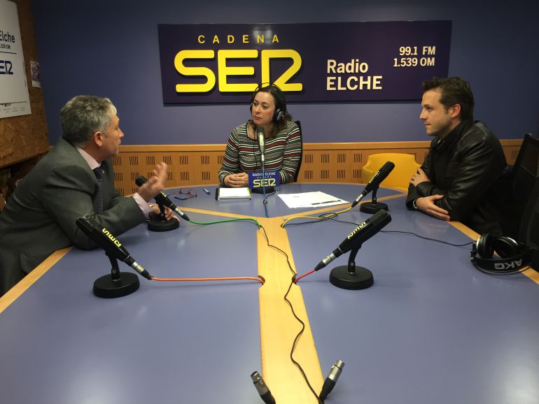 José Antonio Pérez y David Castaño durante la entrevista en Hoy por Hoy Elche