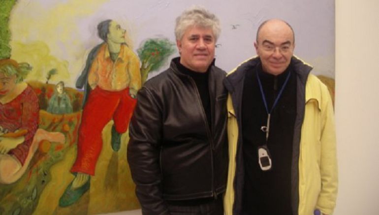 El artista valenciano 'El Hortelano' junto a Pedro Almodóvar