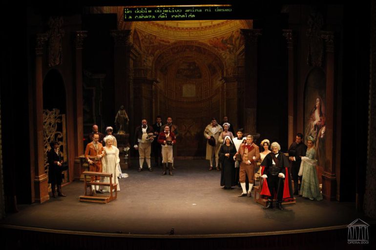 Un momento de la representación de la ópera Tosca de Puccini