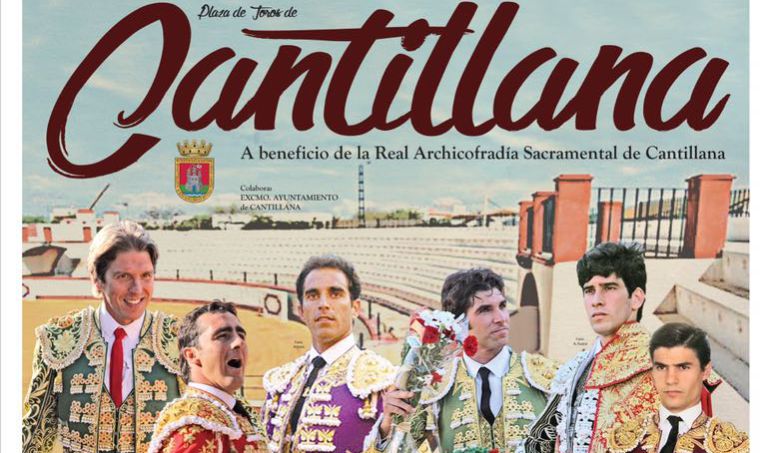 Cartel del festival tauirino que se celebrará el sábado en la plaza de toros de Cantillana