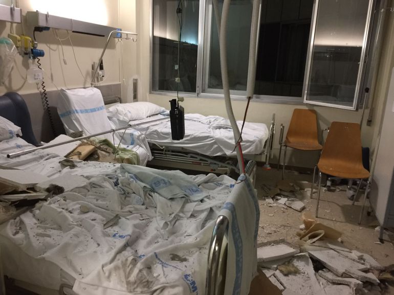 La habitación del hospital de La Paz donde se ha producido el derrumbe este jueves