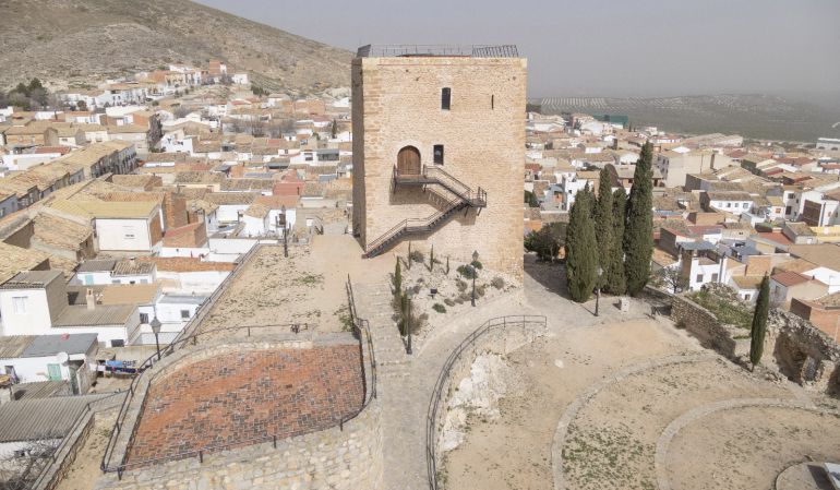 Vista del Castillo de Jódar desde la Torre Sur, uno de los mayores atractivos turisticos de la ciudad