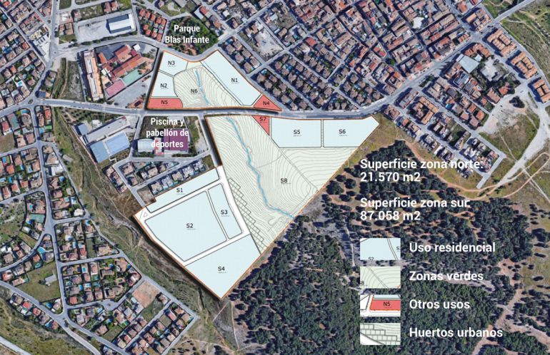 Plano de la nueva macrourbanización en La Zubia (Granada)