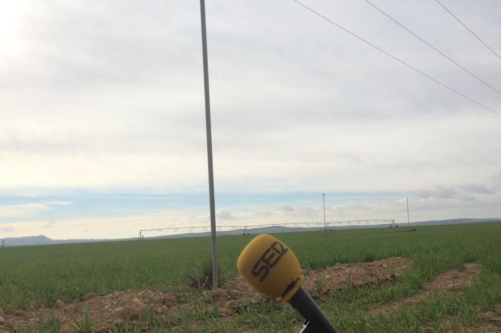 Un pivot de riego, cerca de Albacete Un pivot de riego, cerca de Albacete