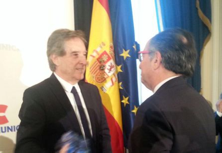 Iñaki Gabilondo junto a Ángel Calamardo, director regional de la Cadena SER en Castilla-La Mancha