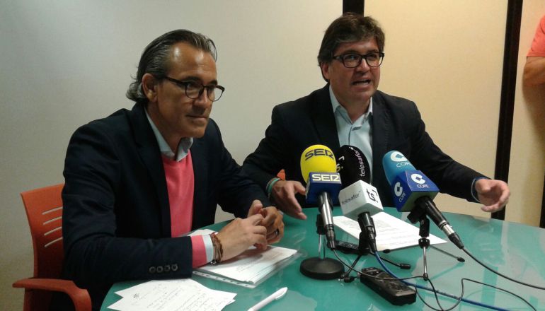 Arturo Torró, exalcalde de Gandia y Guillermo Barber, concejal PP