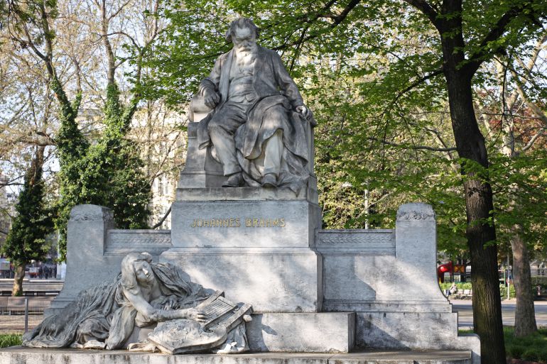 Escultura dedicada a Brahms en Viena