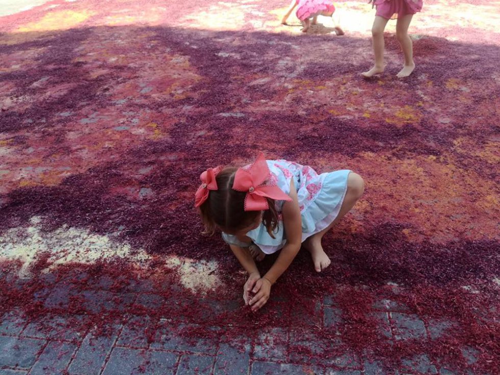Las alfombras de serrín de Elche de la Sierra Las alfombras de serrín de Elche de la Sierra