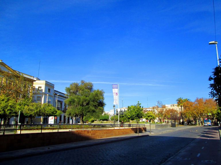Imagen de la calle Sevilla, de Jerez, una de las más caras para comprar vivienda