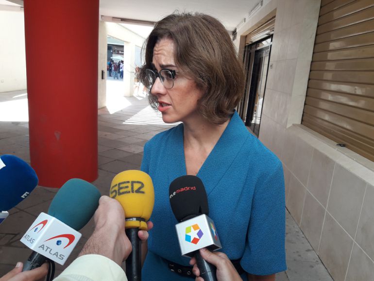 María Castillo, abogada de Juana Rivas, a la salida de los juzgados.