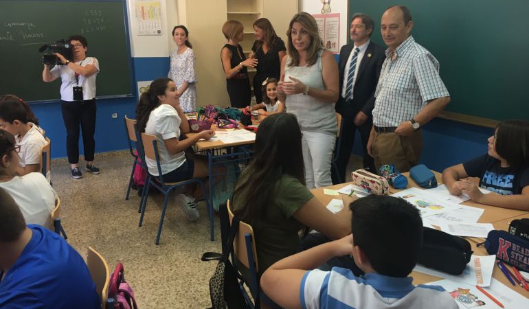 La presidenta de la Junta, Susana Díaz, inaugura el curso escolar en Alcaudete