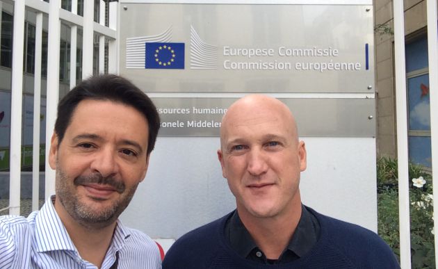 El abogado Miguel Armengot y Andoni Monforte, fundador de Món Orxata en la Comisión Europea
