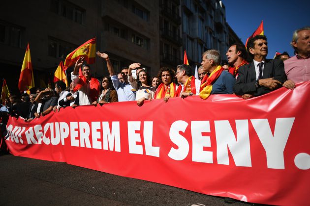 Fotogalería | Masiva manifestación en Barcelona por la unidad de España