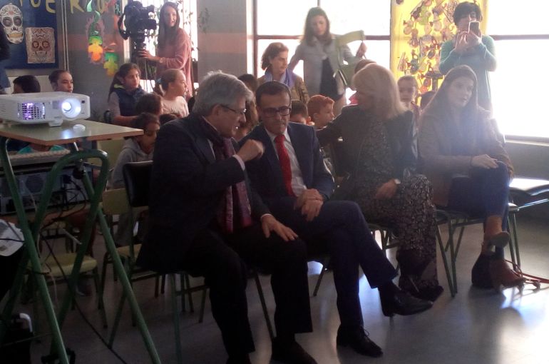 El Presidente de la Fundación Enrique Barón visitando el colegio