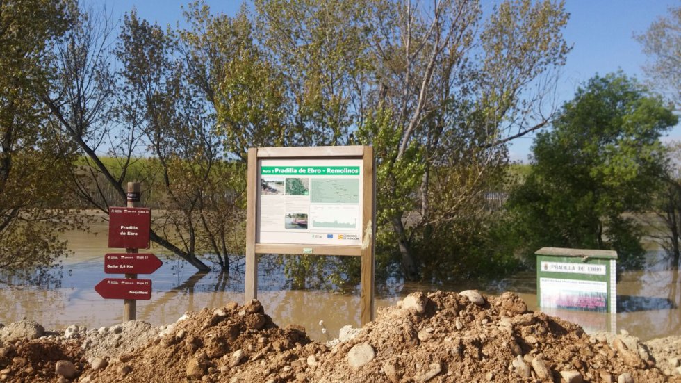 Pradilla de Ebro también ha sufrido anegación de algunas zonas Pradilla de Ebro también ha sufrido anegación de algunas zonas