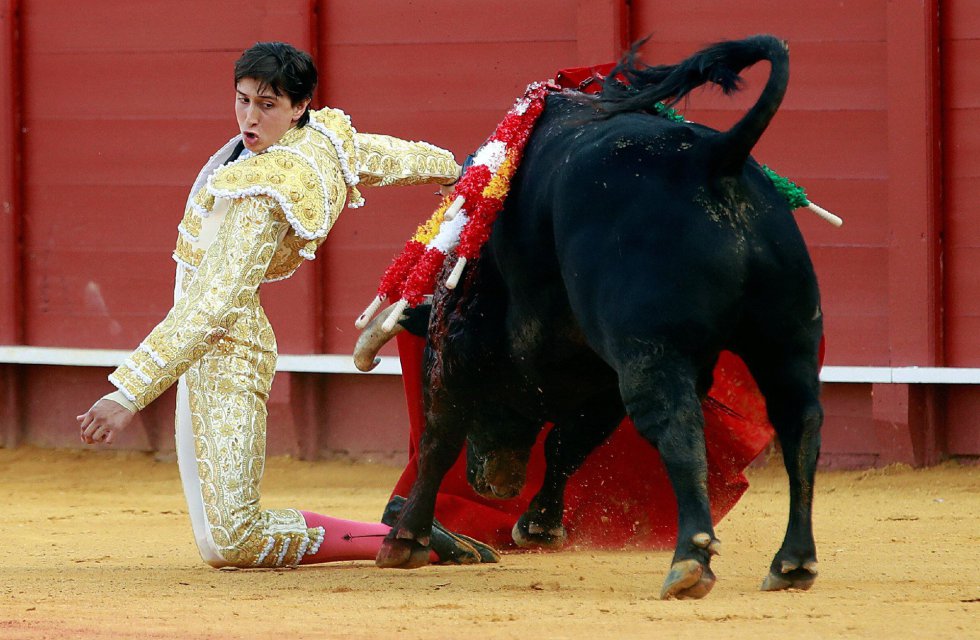 GRAF7741. SEVILLA, 19/04/2018.- El torero Roca Rey da un pase a su primer toro en la decimoprimera corrida de abono de la Feria de Abril hoy en la Real Maestranza de Sevilla. EFE/Julio Muñoz GRAF7741. SEVILLA, 19/04/2018.- El torero Roca Rey da un pase a su primer toro en la decimoprimera corrida de abono de la Feria de Abril hoy en la Real Maestranza de Sevilla. EFE/Julio Muñoz
