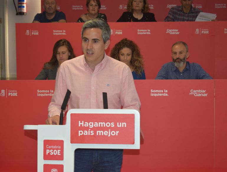 Pablo Zuloaga, este domingo en el Comité Regional del PSOE cántabro. 