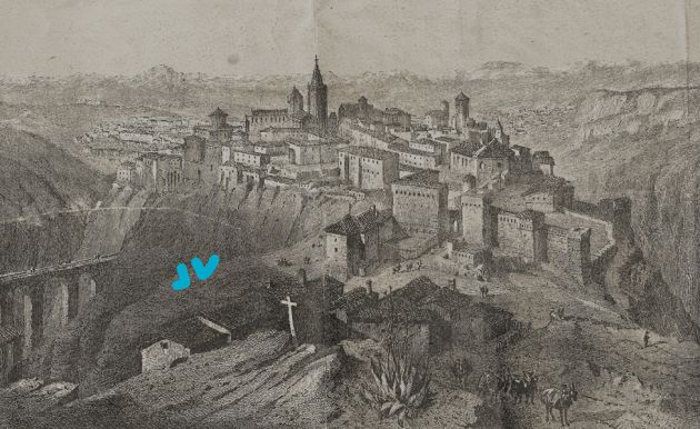 Cuenca , 1851, grabado de Emile Rouargue.