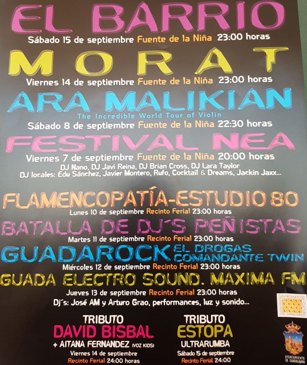 El Barrio, Morat y Ara Malikian son las principales actuaciones musicales de las fiestas de Guadalajara 2018: El Barrio, Morat y Ara Malikian, principales conciertos de las Ferias de Guadalajara