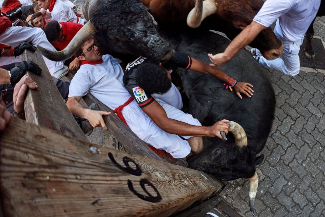 Último encierro de sanfermines en imágenes Último encierro de sanfermines en imágenes