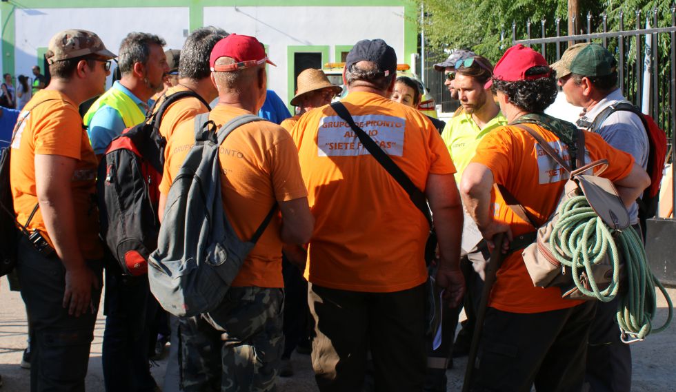 El grupo de pronto auxilio "Siete Fincas" coordina el dispositivo junto al 112 El grupo de pronto auxilio "Siete Fincas" coordina el dispositivo junto al 112