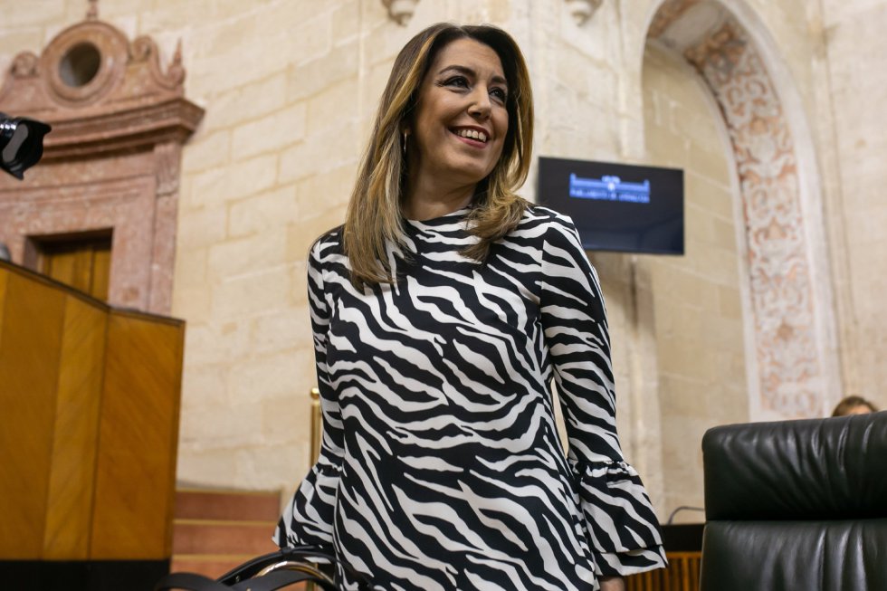 Susana Díaz, este martes en el pleno de investidura Susana Díaz, este martes en el pleno de investidura