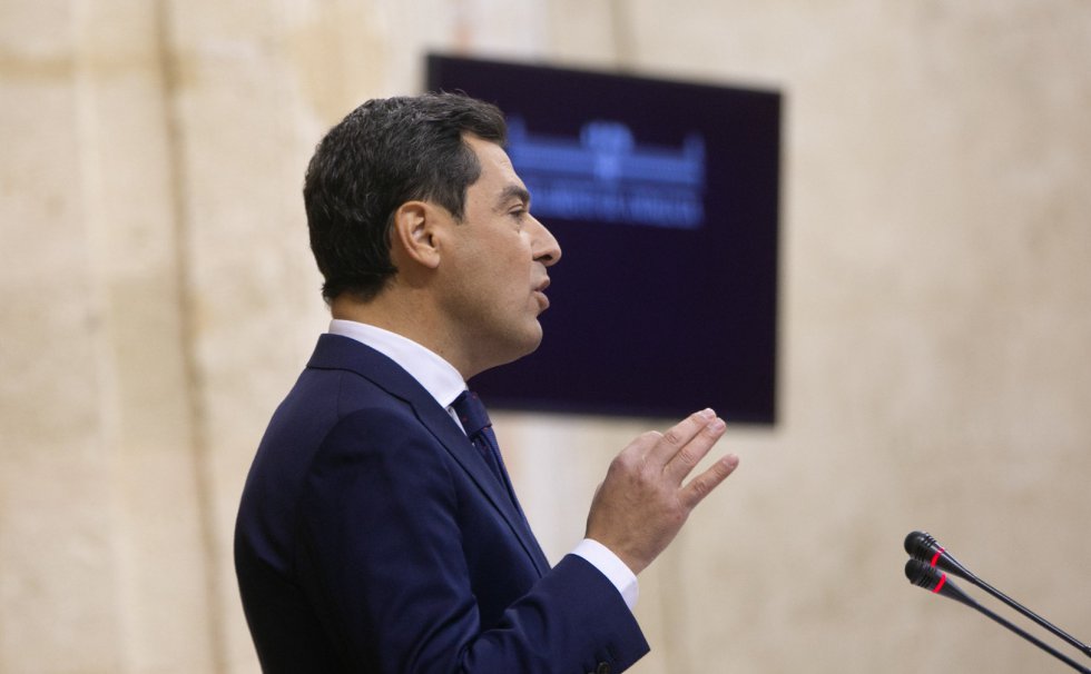 Momento del debate de investidura de Juanma Moreno (PP-A) como presidente de la Junta Momento del debate de investidura de Juanma Moreno (PP-A) como presidente de la Junta