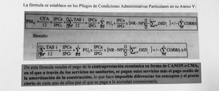 FÃ³rmula con la que se establece el canon que se abona a las empresas adjudicatarias