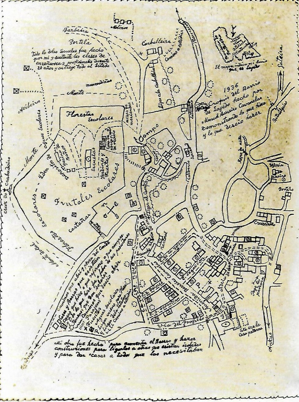 Mapa de Laxedo, A Lama, diseñado por el Conde Cabanelas Mapa de Laxedo, A Lama, diseñado por el Conde Cabanelas