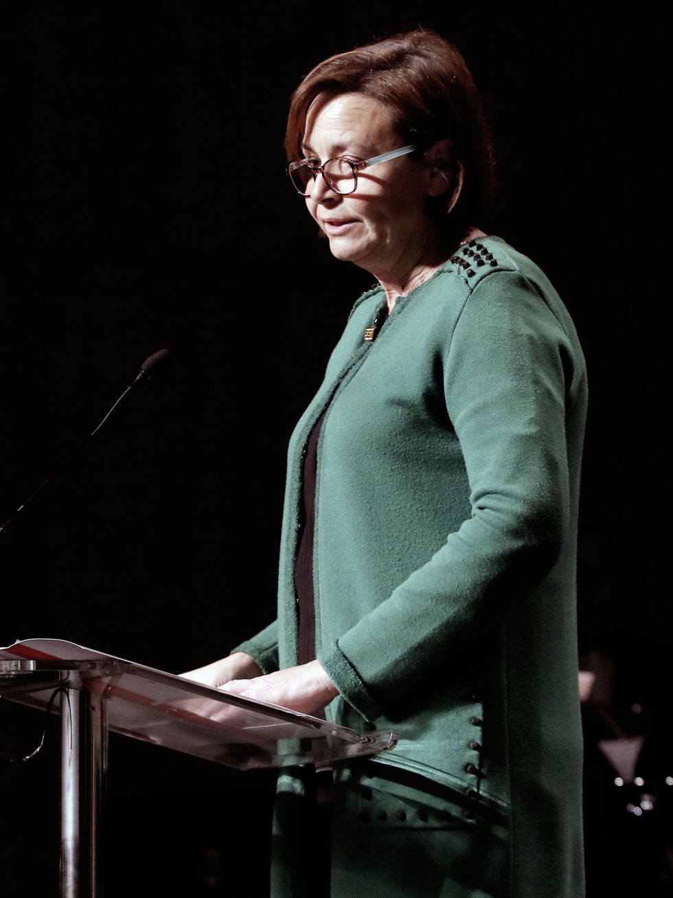 La alcaldesa de Gijón, Carmen Moriyón, durante su discurso La alcaldesa de Gijón, Carmen Moriyón, durante su discurso