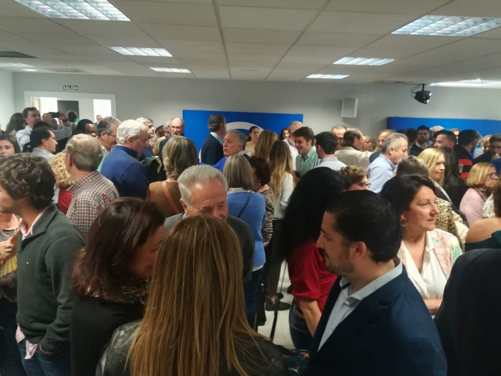 Ambiente en la sede del PP Ambiente en la sede del PP