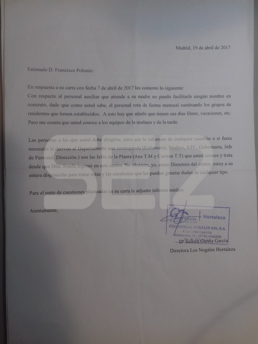 Los documentos demuestran denuncias por malos tratos en la residencia madrileña. Los documentos demuestran denuncias por malos tratos en la residencia madrileña.