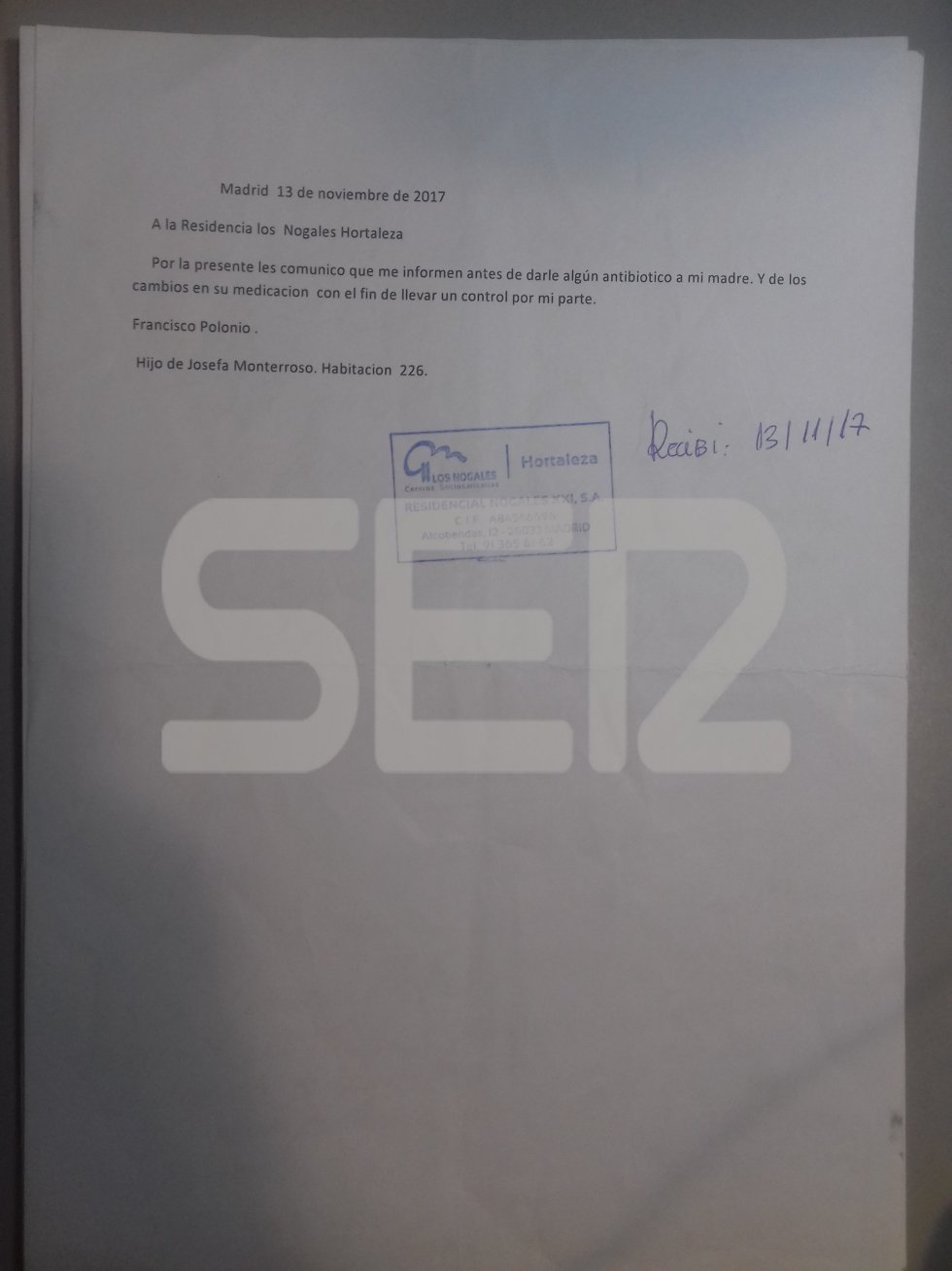 Los documentos demuestran denuncias por malos tratos en la residencia madrileña. Los documentos demuestran denuncias por malos tratos en la residencia madrileña.