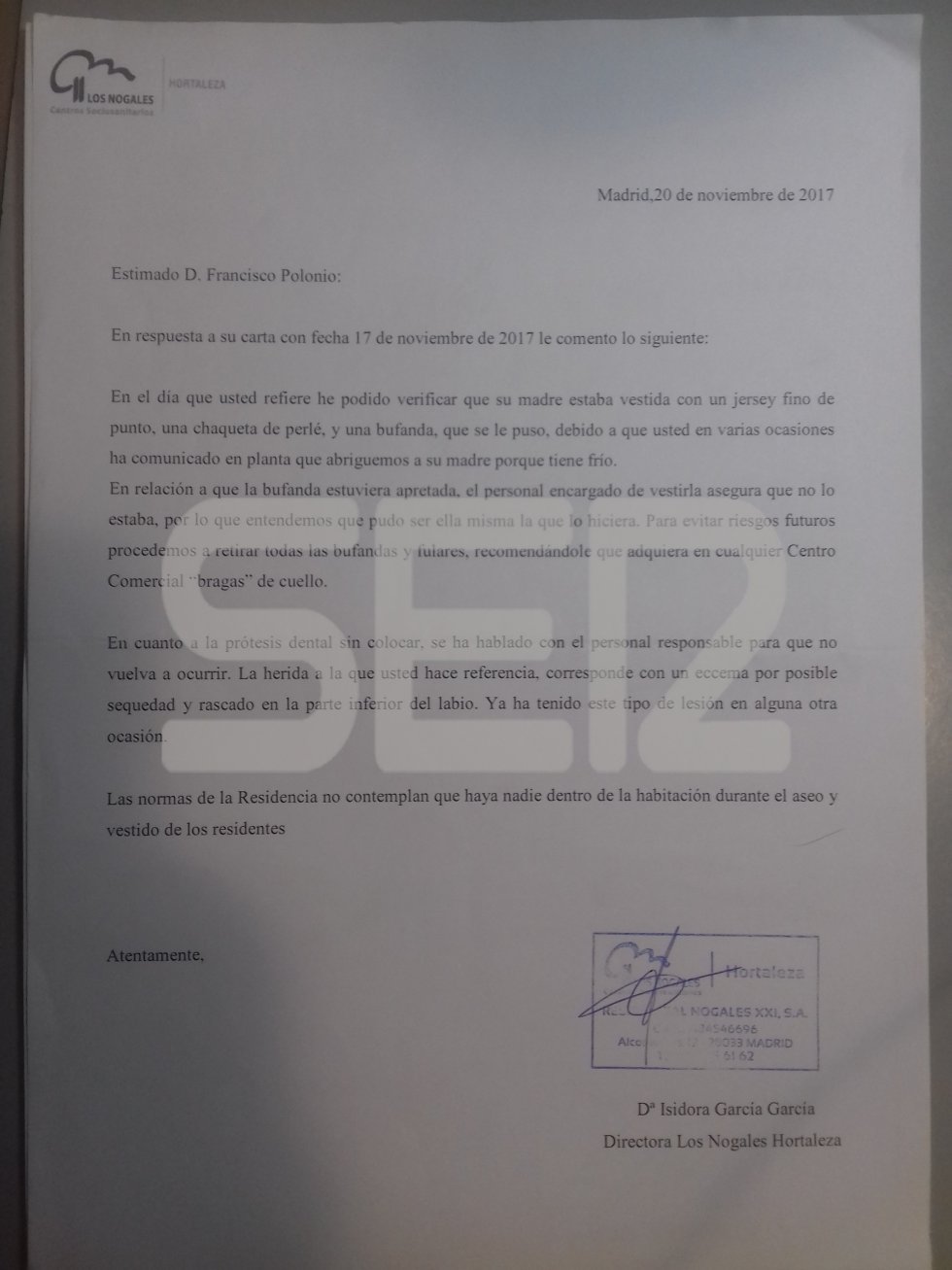 Los documentos demuestran denuncias por malos tratos en la residencia madrileña. Los documentos demuestran denuncias por malos tratos en la residencia madrileña.
