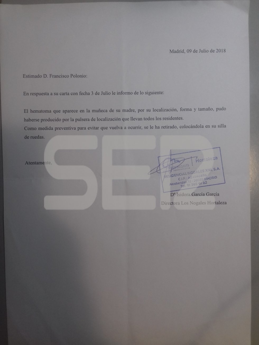 Los documentos demuestran denuncias por malos tratos en la residencia madrileña. Los documentos demuestran denuncias por malos tratos en la residencia madrileña.