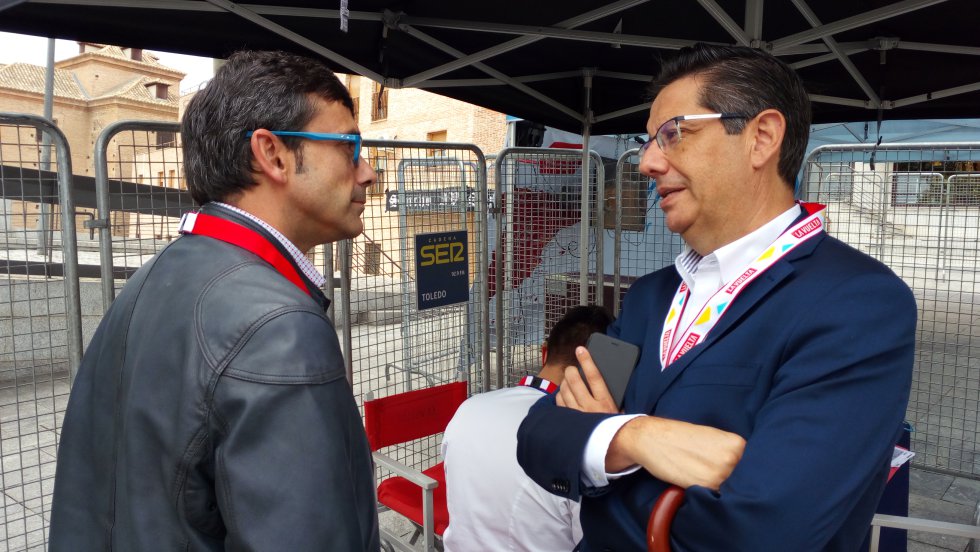 El director de SER Castilla-La Mancha, Félix Amaya, junto a Eduardo Sánchez Butragueño El director de SER Castilla-La Mancha, Félix Amaya, junto a Eduardo Sánchez Butragueño