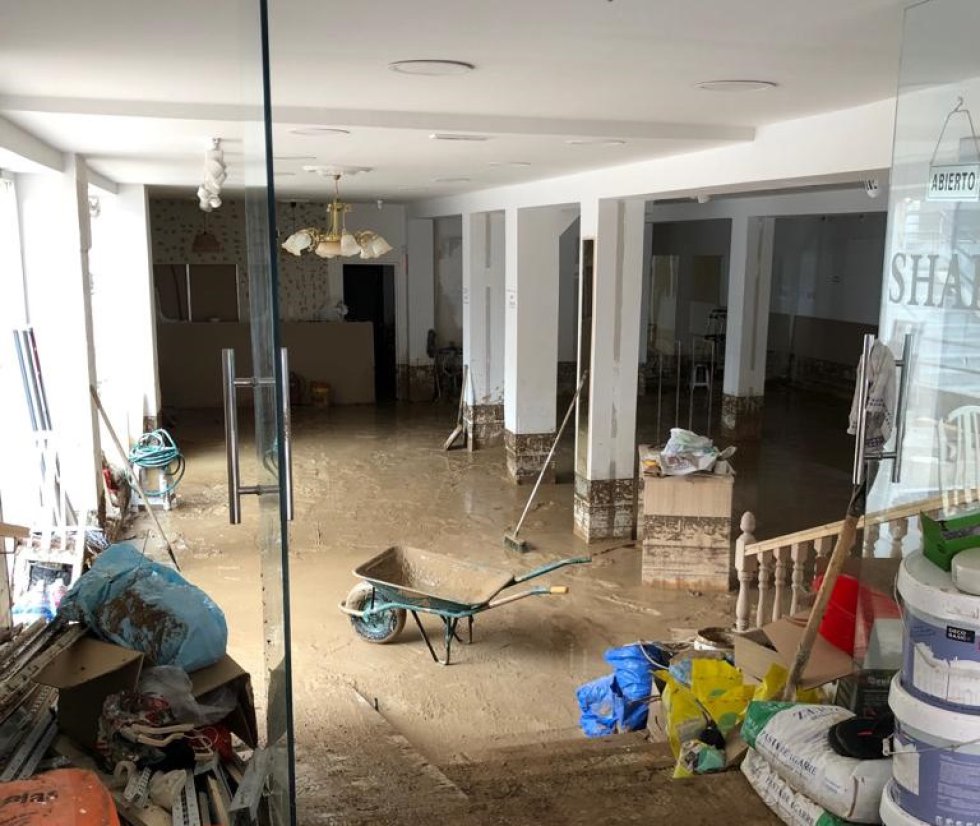 Un restaurante de Arganda dañado por las lluvias. Un restaurante de Arganda dañado por las lluvias.