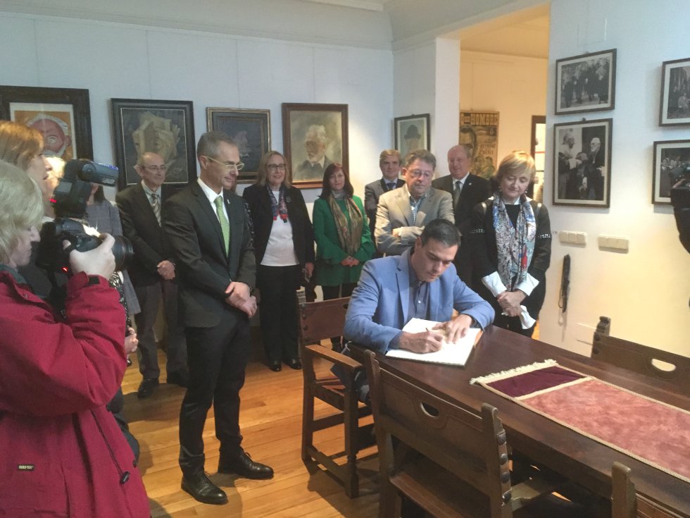 Visita de Pedro Sánchez a la Casa Museo de Unamuno Visita de Pedro Sánchez a la Casa Museo de Unamuno