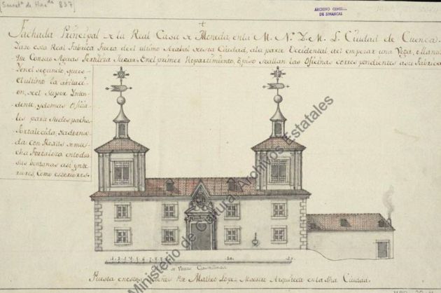Plano de Casa de la Moneda de Cuenca, de Mateo López.