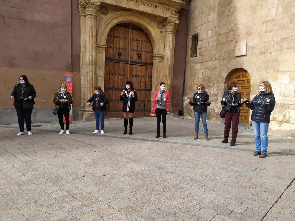 Imagen de la performance de CCOO Imagen de la performance de CCOO