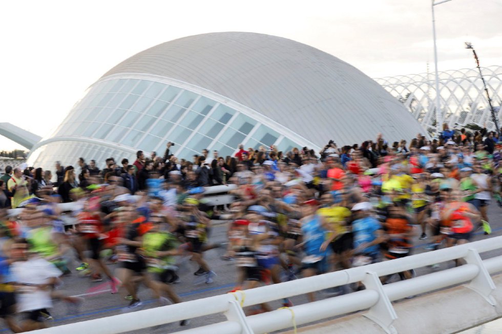 Los 25.000 corredores inscritos en la edición número 39 del Maratón Valencia Trinidad Alfonso, a su paso por el Oceanogràfic Los 25.000 corredores inscritos en la edición número 39 del Maratón Valencia Trinidad Alfonso, a su paso por el Oceanogràfic