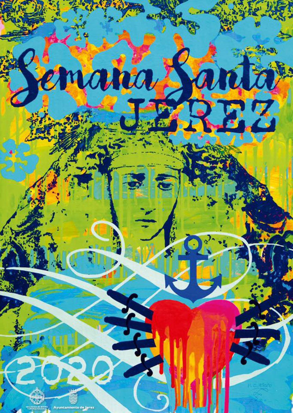 Comenzamos esta recopilación con el cartel ‘art pop’ de Manolo Cuervo para Jerez, en el que Nuestra Señora de la Esperanza Coronada es la protagonista, junto a un corazón con los siete puñales y un ancla. Comenzamos esta recopilación con el cartel ‘art pop’ de Manolo Cuervo para Jerez, en el que Nuestra Señora de la Esperanza Coronada es la protagonista, junto a un corazón con los siete puñales y un ancla.